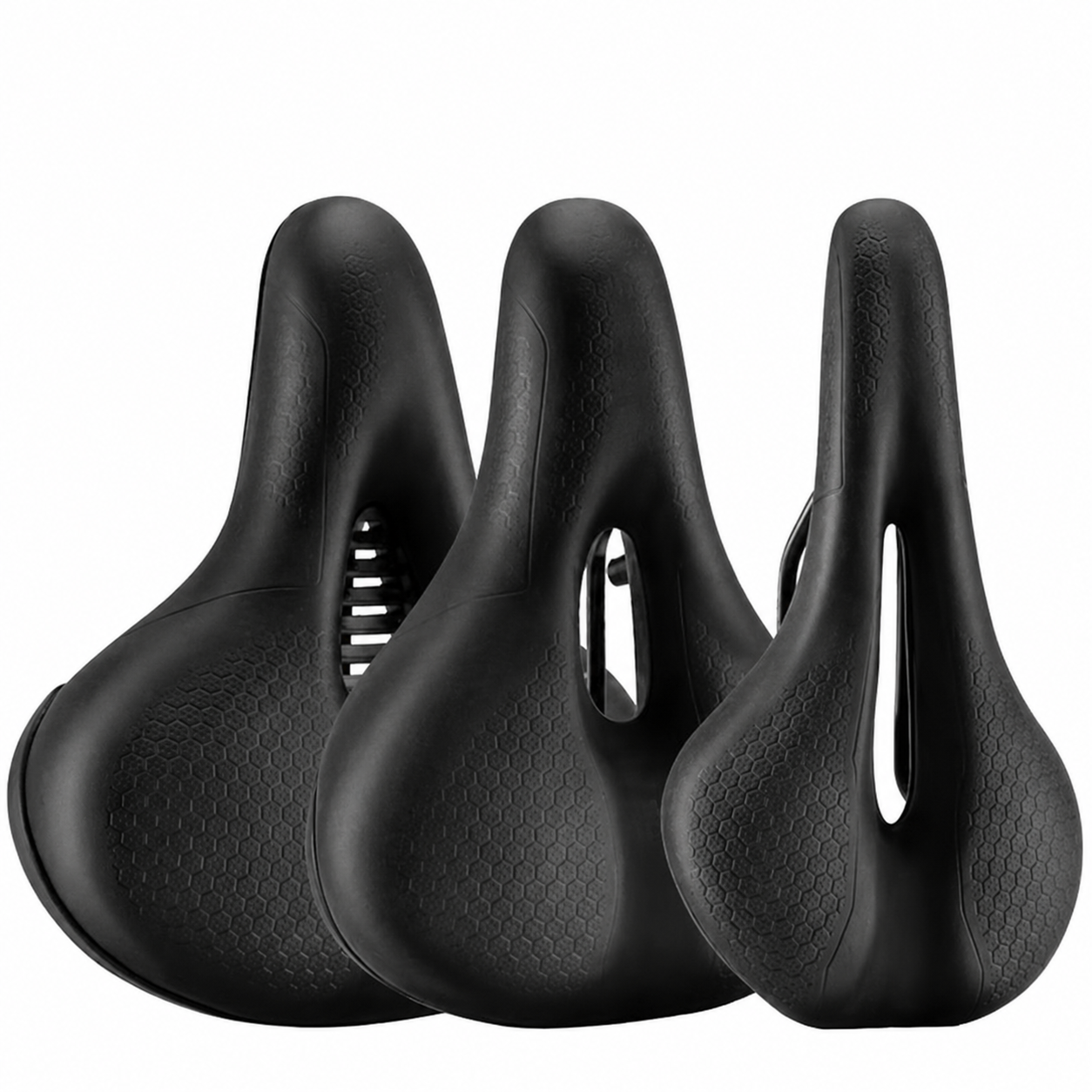 **Ergonomic Memory Foam Shock-Absorbing Saddle**