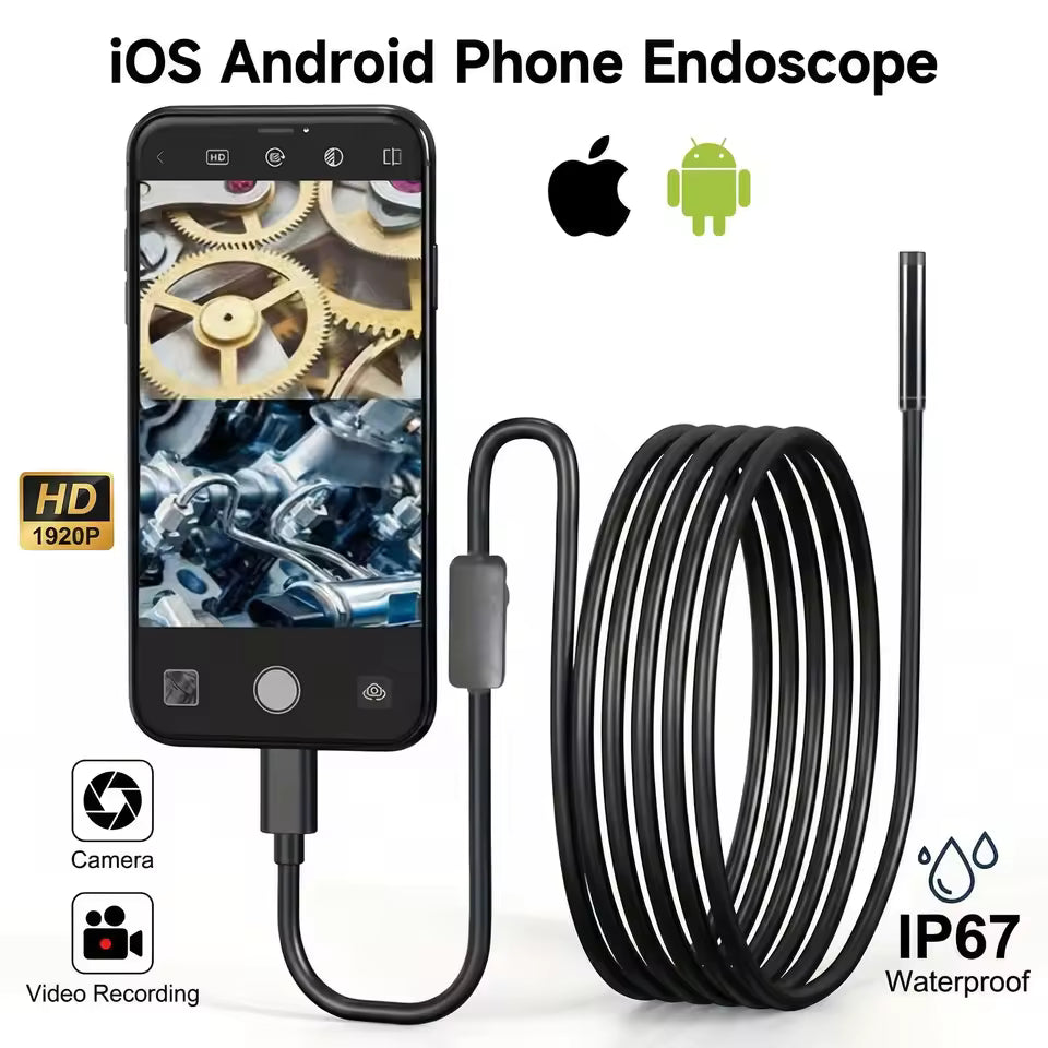 Endoscope Camera with Light, 1920P HD