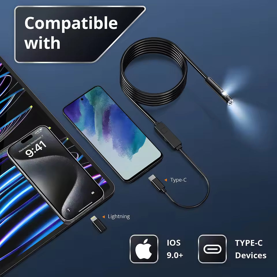 Endoscope Camera with Light, 1920P HD
