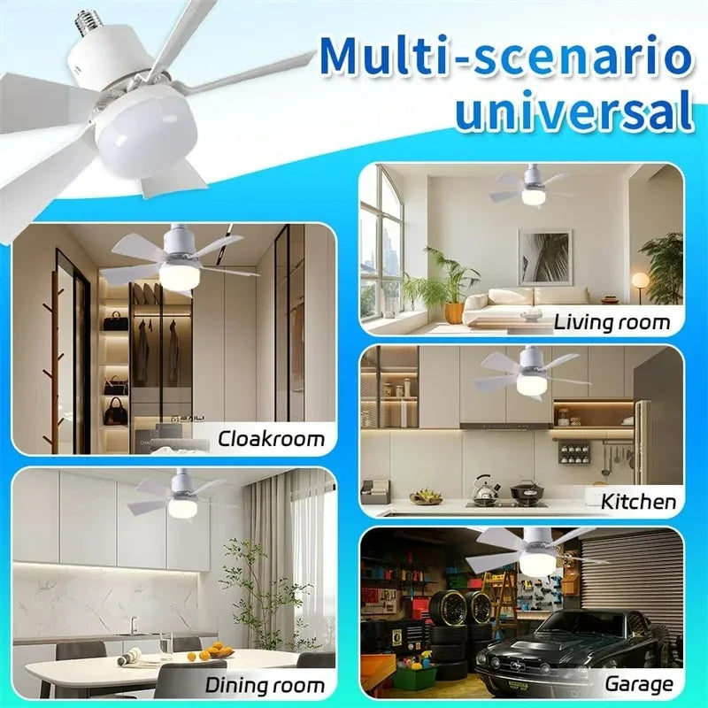 Modern Remote-Controlled LED Socket Fan