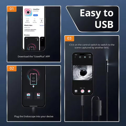 Endoscope Camera with Light, 1920P HD