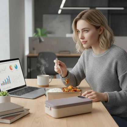 Portable Cordless Self-Heating Lunch Box