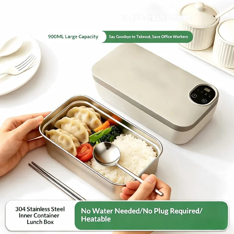 Portable Cordless Self-Heating Lunch Box