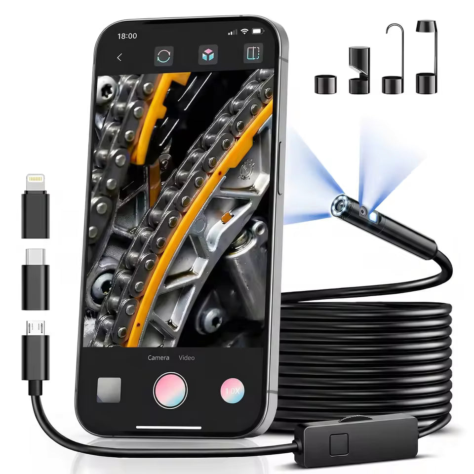 Endoscope Camera with Light, 1920P HD