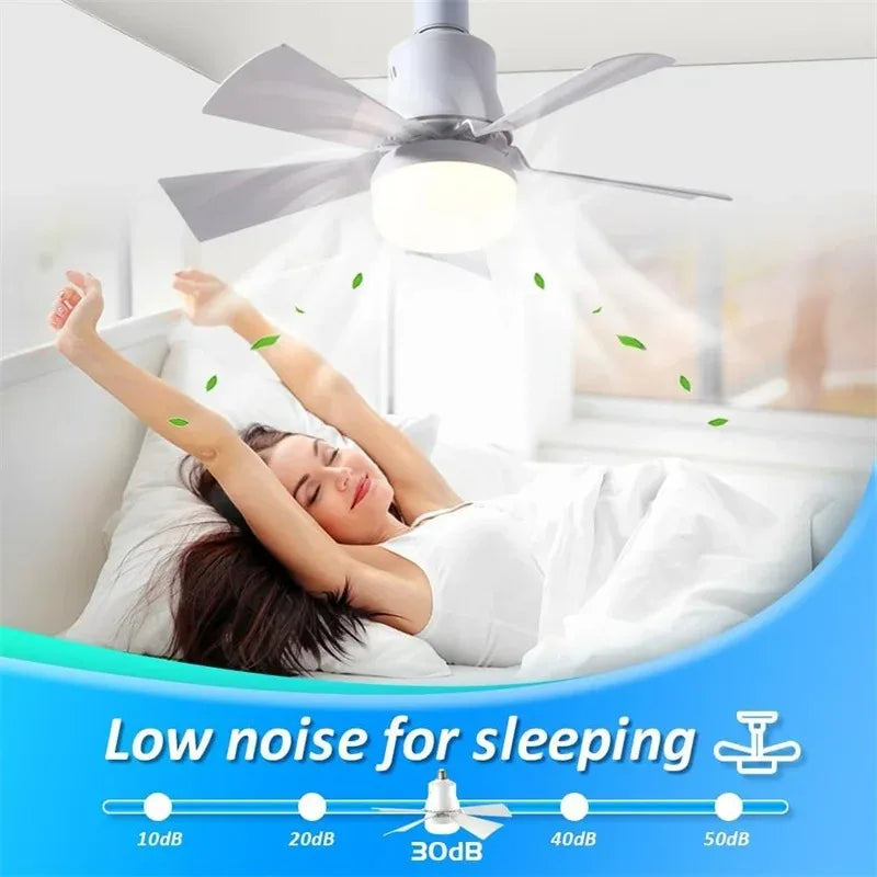 Modern Remote-Controlled LED Socket Fan
